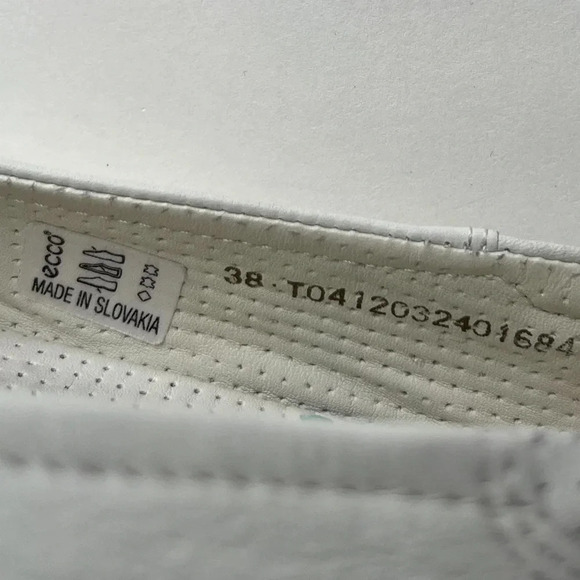 Ecco Lite Skimmer Flats Off White size 38 Womens Comfort Coastal - Picture 9 of 12